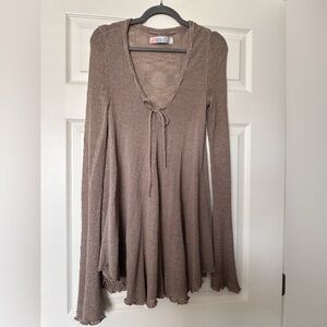 Free People Beach Knit Long Sleeve Top